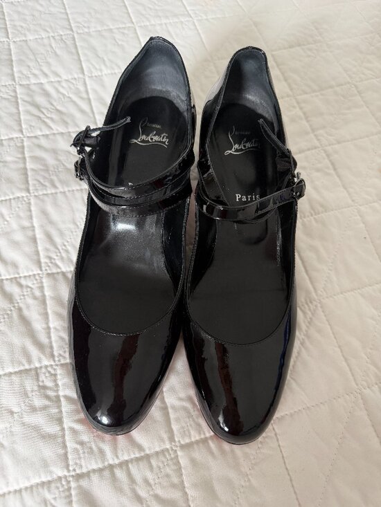 Christian Louboutin Shoes - Christian Louboutin Miss Jane 55MM Patent Leather Pumps Size 42